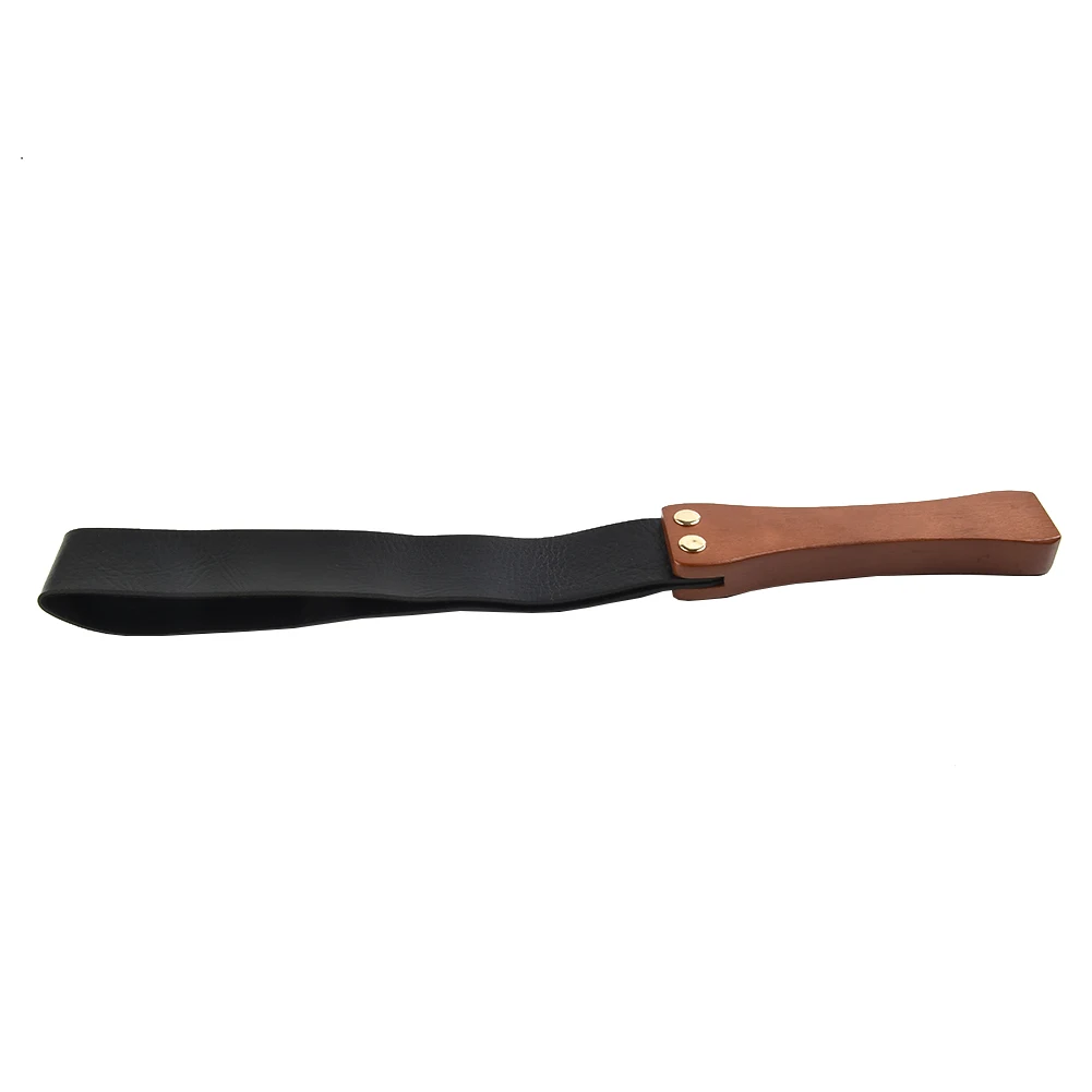 Leather Paddle, AntiSlip Wooden Handle, Sturdy Metal Fasteners, Suitable for Both Beginners and Experienced Riders