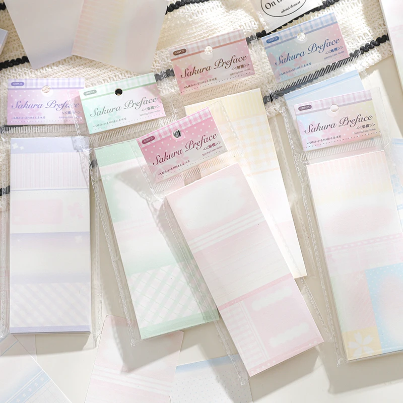 60pcs Memo Pads Material Paper Preface to Shallow Cherry Blossoms Junk Journal Scrapbooking Retro Background Decoration ﻿
