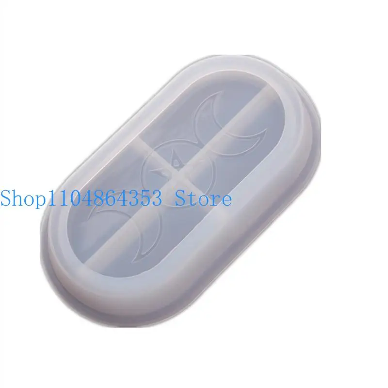 652F Agate Tray Mold DIY Resin Epoxy Casting Craft Birthday Gifts Oval Rectangular