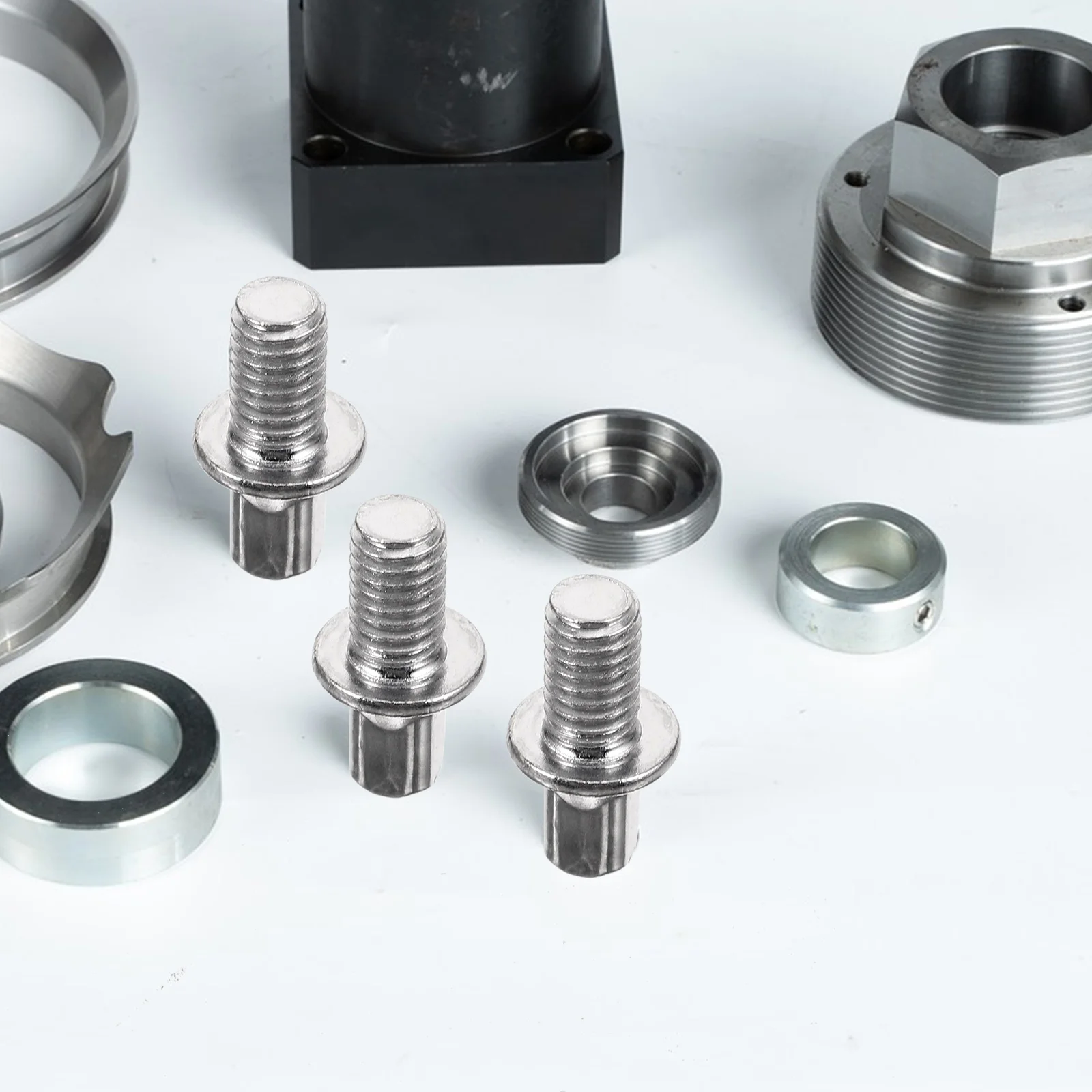 

5 Pcs Square Head Nut Drum Lugs Parts Screws Tension Rods Bass Pedal Hammer for Kit Silver