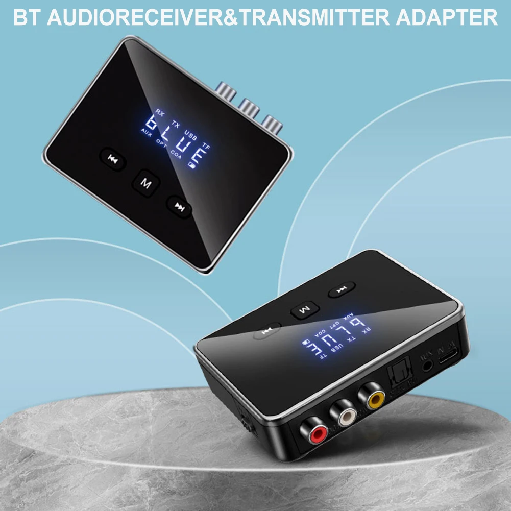 BT 5.4 Transmitter Receiver with RCA 3.5mm AUX & Display BT Adapter Wireless Adapter for TV/Car/PC/Home Stereo/Speakers - view 2