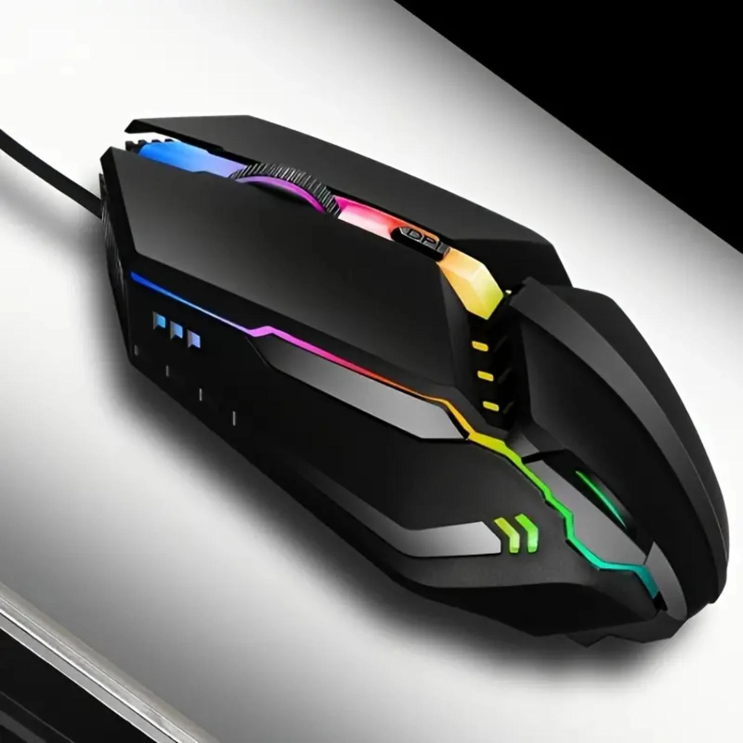 LED Gaming Mouse with Stunning Lighting, High Precision USB Wired for Desktop Computer and Notebook Laptops