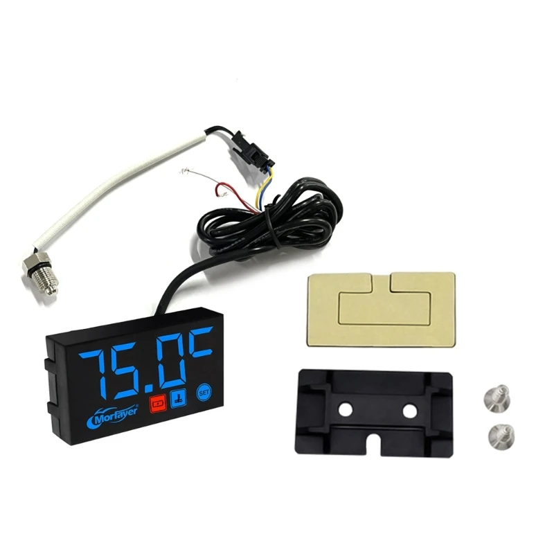 Motorcycles 3 In 1 Electronic Clock LED Digital Display Voltmeter Thermometer