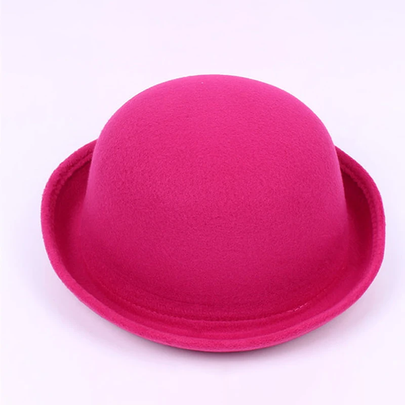 Children Adult British Retro Small Round Hat Bowling Hat Fe Classic Party Hat Rolling Church Derby Bowling Hat  Accessories