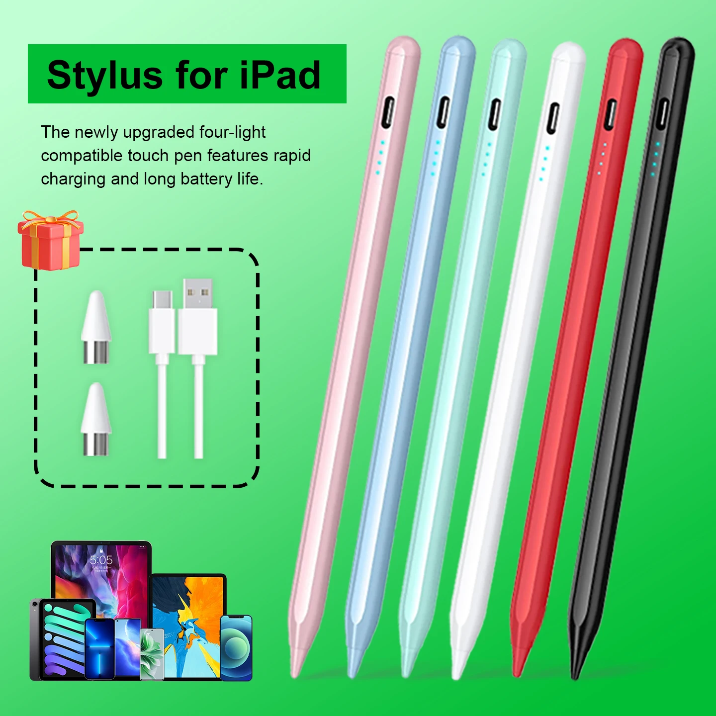 

Active Stylus for Touch Screens, Fast Charge, Extended Battery, Magnetic Snap, Smooth Glide, Works with 95% of Phones & Tablets