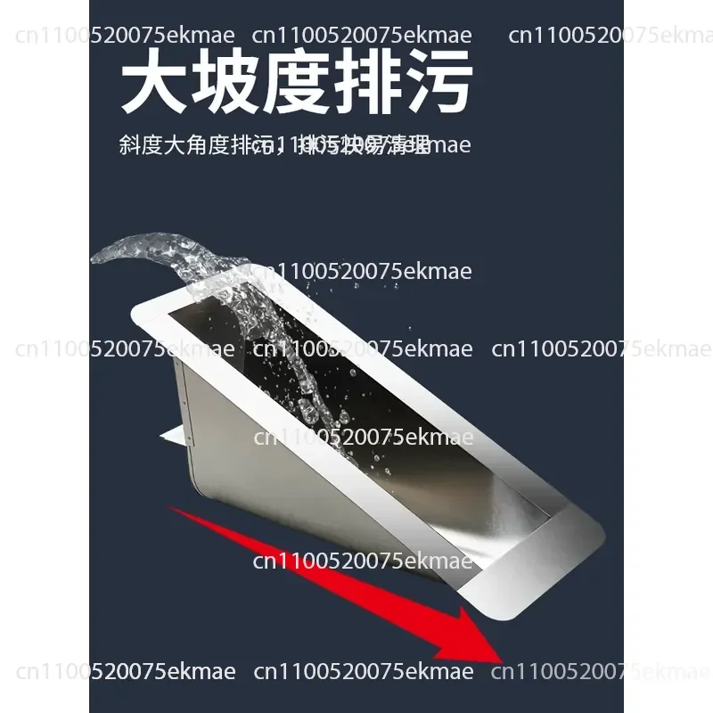 Stainless Steel Squatting Toilet Rural Transformation Integrated Dry Toilet Large Urinal Stainless Steel Deodorant Squatting