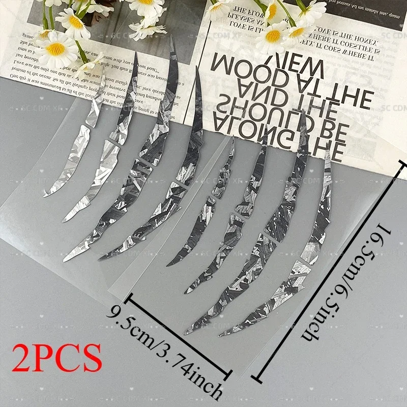 1 комплект голографической виниловой наклейки с царапинами — наклейка с динамическим дизайном для внешних шлемов, гаджетов, интерьера — выставной стиль