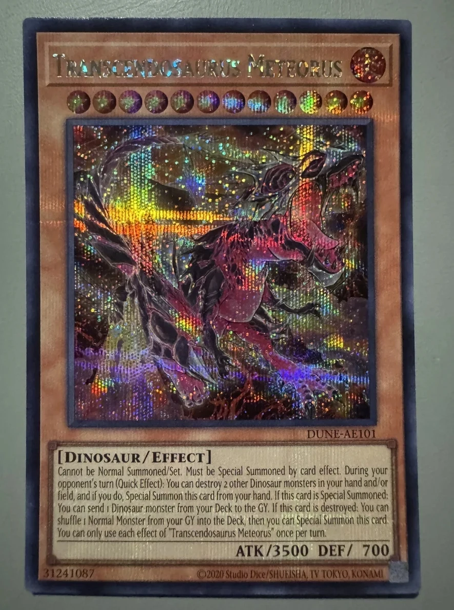 

Yugioh KONAMI Дуэль Монстры DUNE-AE101 Transcendosaurus метеорос секретная редкая азиатская коллекция на английском Мятная карточка