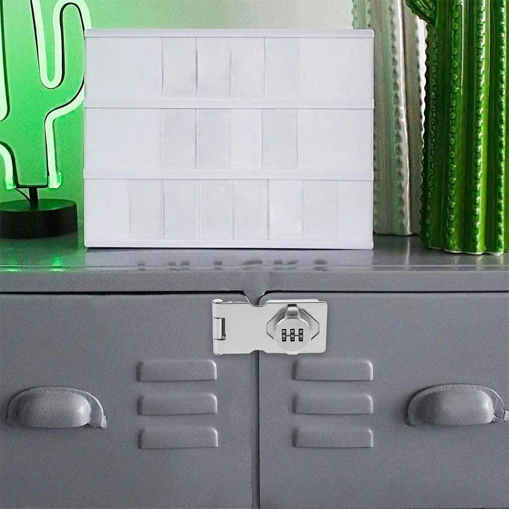1Set قفل بكلمة مرور سبائك الزنك قفل مجمع لخزانة درج باب ملف تخزين الأمن مكافحة سرقة مزلاج ميكانيكي