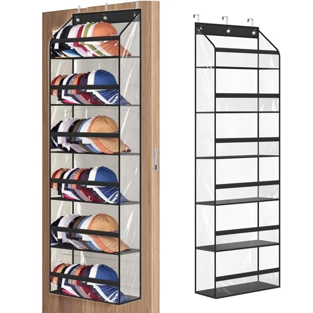 

Wall Mounted Multi-layer Storage Bag Large Capacity Foldable Door Storage Hanging Bag Save Space Visible Hat Storage Holder