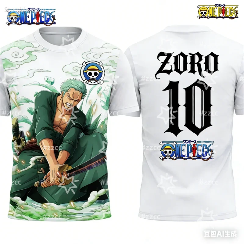Herrenmode One Piece T-Shirt Whitebeard Pirates Jersey Kinder Jungen Kurzarm Leichte, lässige Sommer-Streetwear-Tops