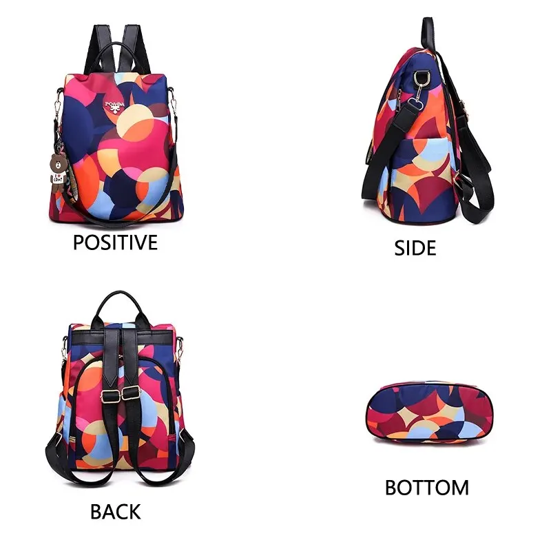 Factory Sale Multifunctional Anti-theft Backpacks Oxford Shoulder Bags for Teenagers Girls Large Capacity Travel School Bag 2024