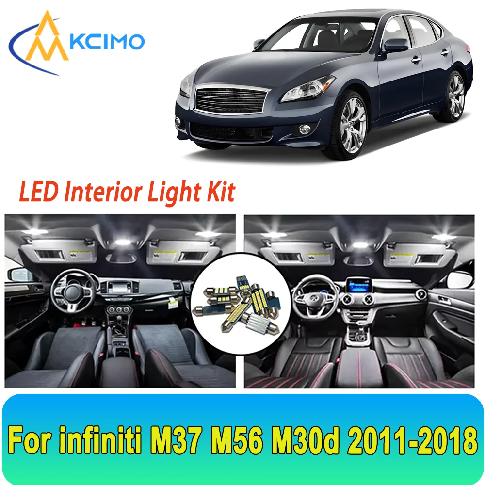 

New Light Bulb For infiniti M37 M56 M30d (2011-2018) Premium Bright LED Interior Dome Map Trunk Light Kit Car Led Lamps Car LED