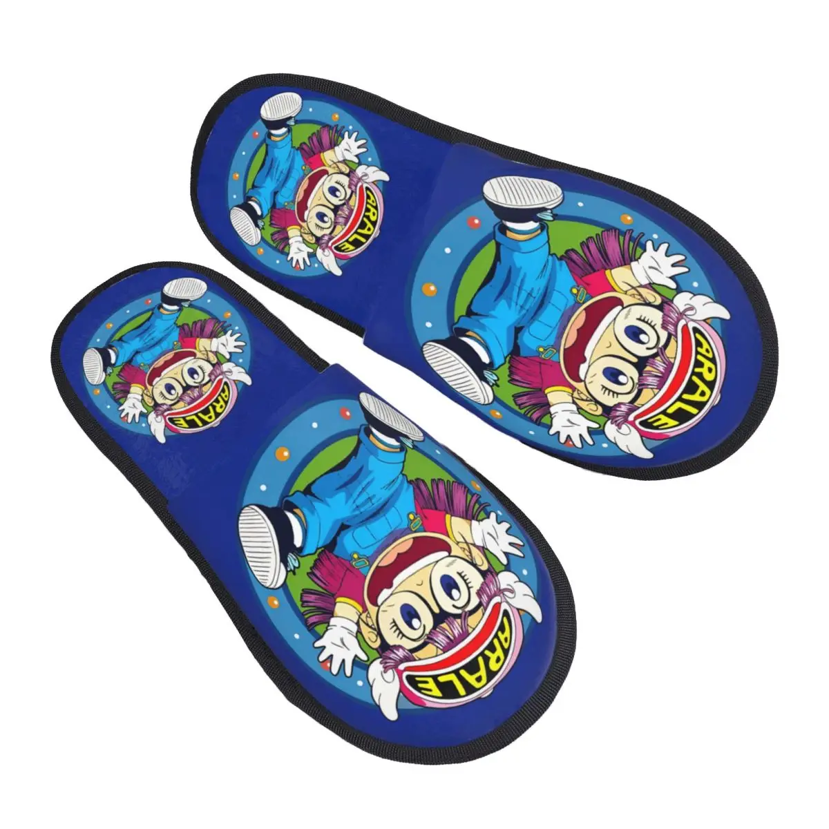 Custom Print Women Dr S-Slump Arale Norimaki House Slippers Cozy Warm Manga Memory Foam Fluffy Slipper Indoor Outdoor Shoes