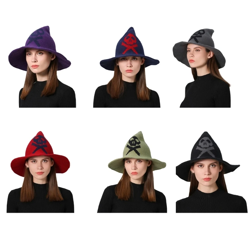 Y1UB Soft Fashionable Hat Gothicism Witch Costume Hat Outdoor Activity Hat Suitable for Men and Women