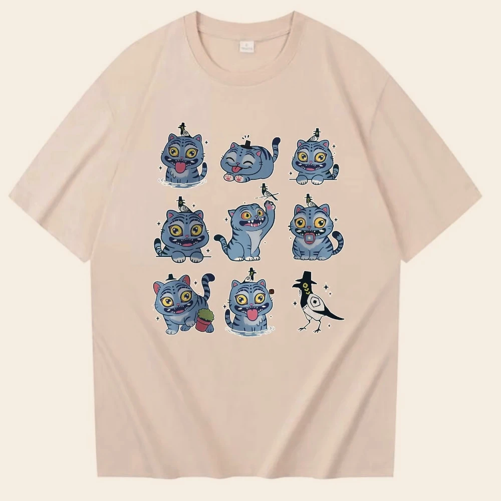 Moda Nuova Vendita Calda Carino Kpop Demone Hunter Tigre Cotone T-Shirt Femminile Harajuku O-Collo Casual Donna Uomo T-Shirt Magliette e camicette