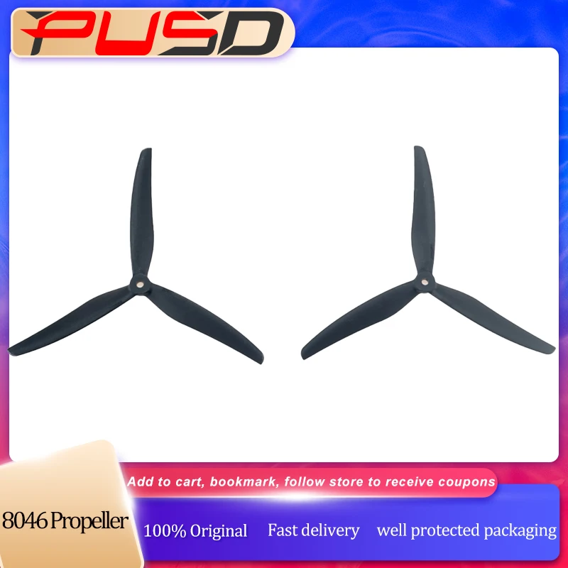 8X4.6X3 3-Blade الألياف الزجاجية النايلون المروحة 8046 CW CCW Cinelifter ماكرو رباعية الدعامة LR8 موتور 2812 ل 8 بوصة RC FPV X-Class الطائرة بدون طيار
