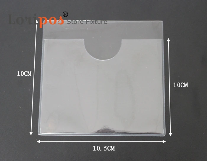 Clear Paper Tag Pocket Horizontal Transparent Label Card Bag Soft Film Name Plate Cover Mark PVC Sign Holder Protective Pouch