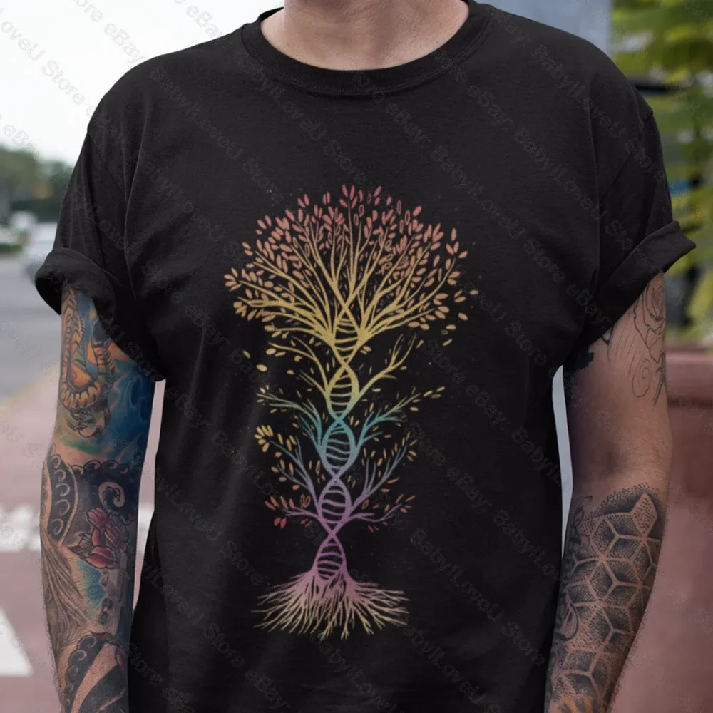 DNA Tree Of Life T Shirt Geek Science Genealogy Family  Biology Tee ShirtLuxury Brand