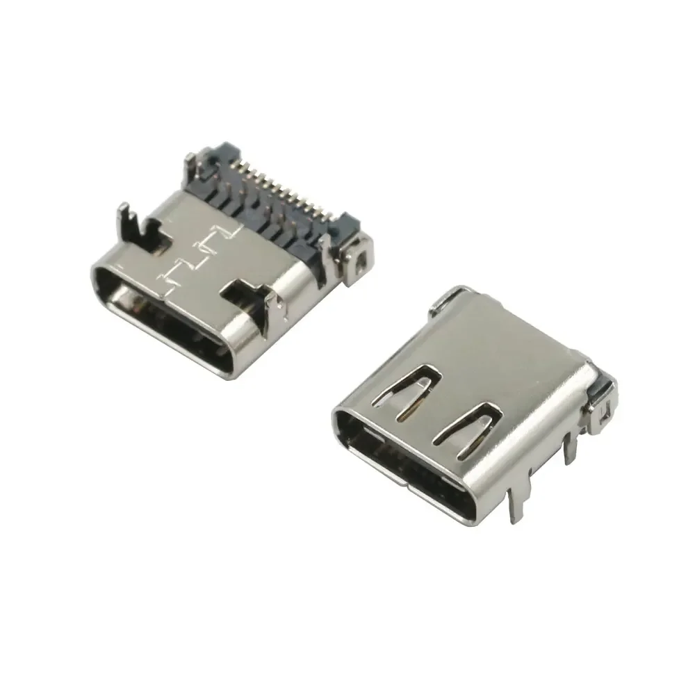 Type C USB Connector Female Charging Port Jack 2/6/14/16/24 Pin Type-C Socket PCB Soldering SMD SMT DIY Repair Type C Adapter