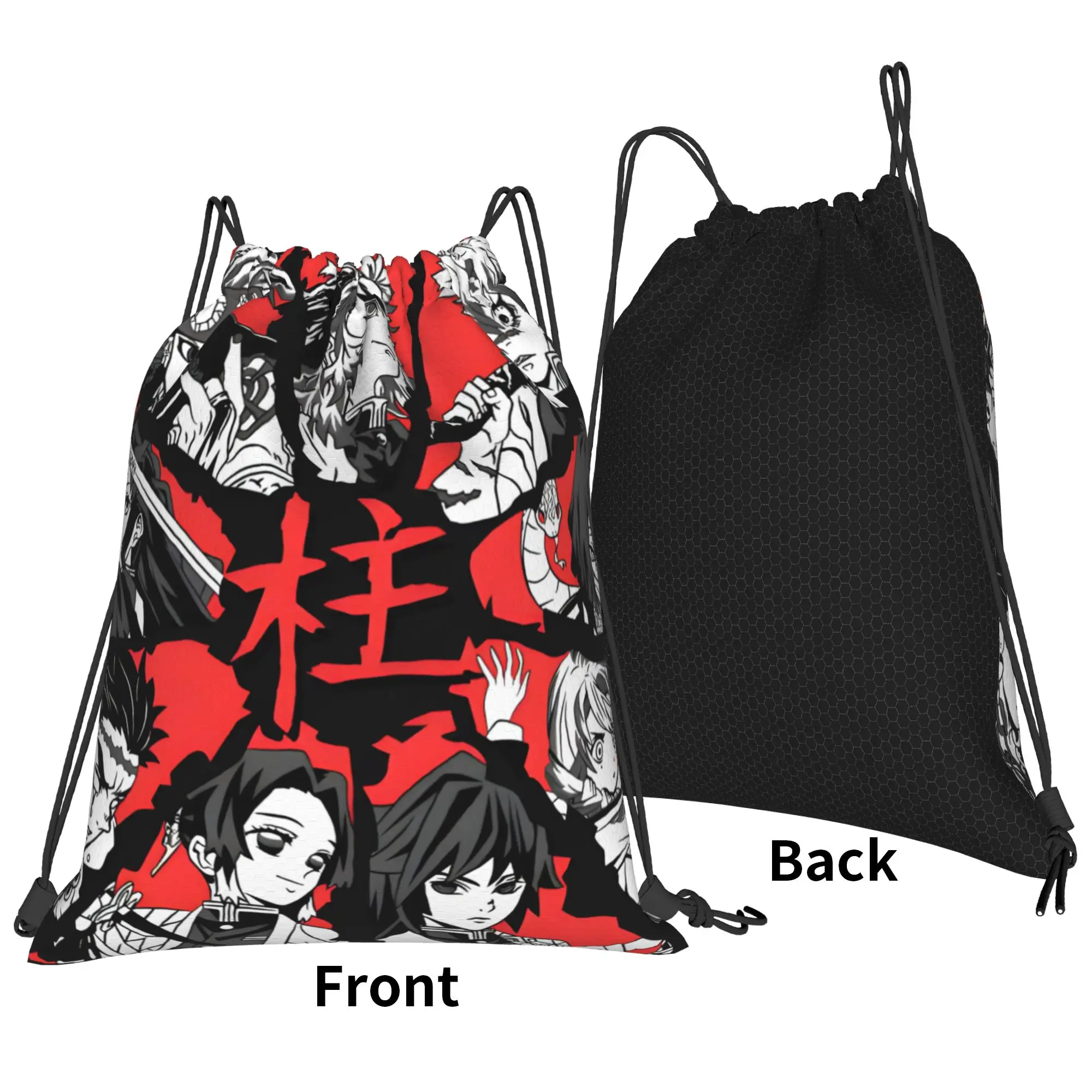 1 pc Hashira Collection Demon Slayer Anime Drawstring Bags Gym Storage Backpack School Shoe Bag view 3