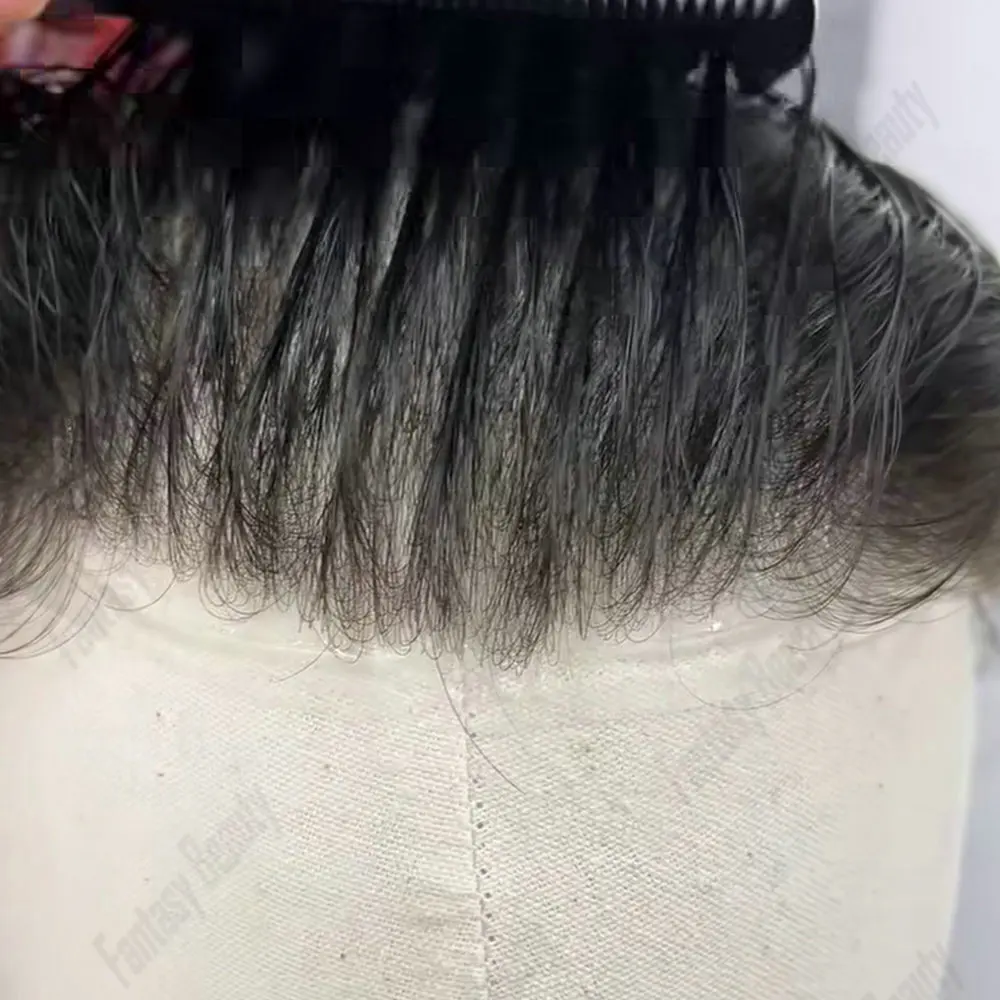 

Invisiable 0.02mm Thin Skin Toupee For Men Capillary Prothesis Human Hair Piece Male Hair Replacement System V Loop Men Toupee
