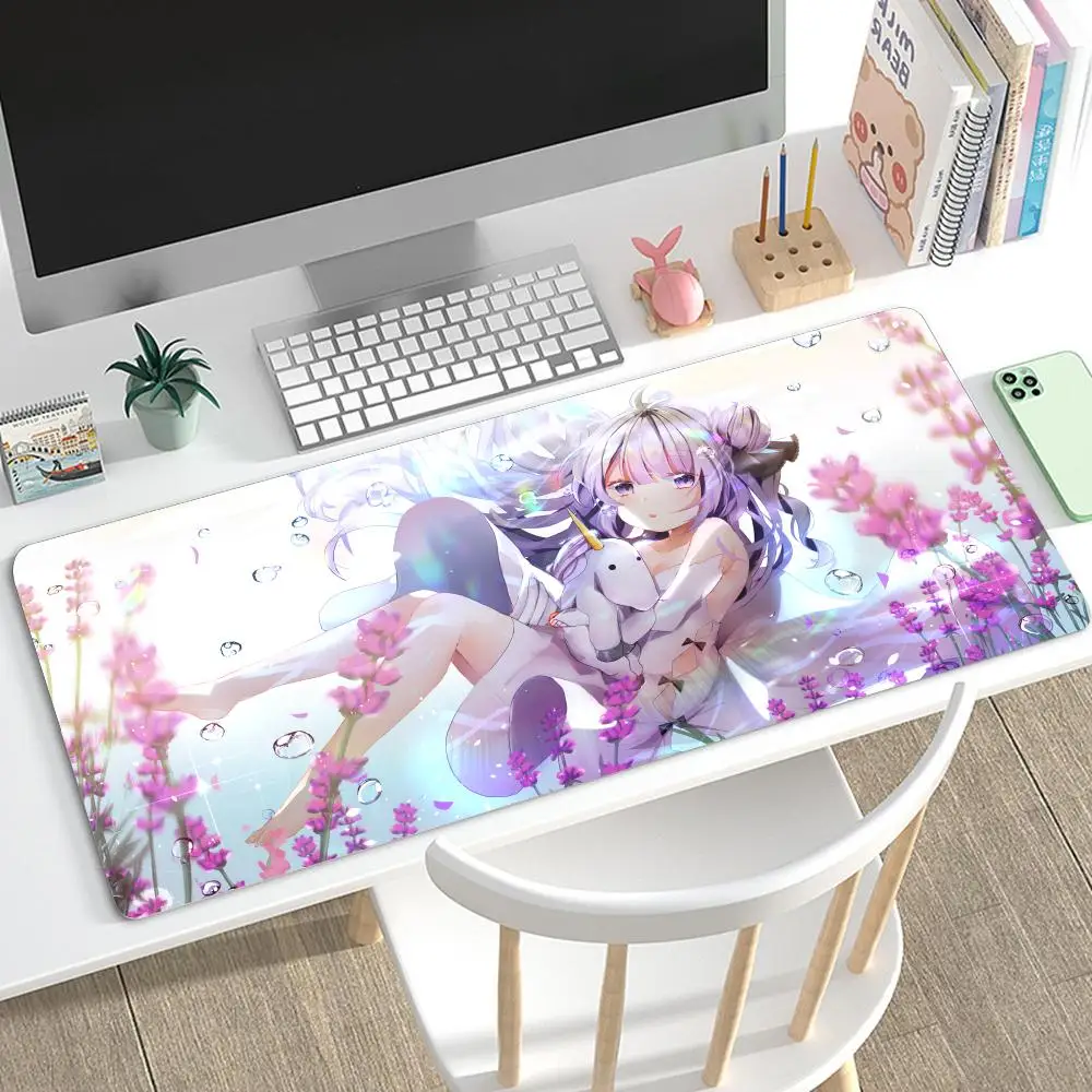 Azur Lane-alfombrilla de ratón grande para juegos, tapete grueso para teclado de ordenador, mesa de escritorio, unicornio