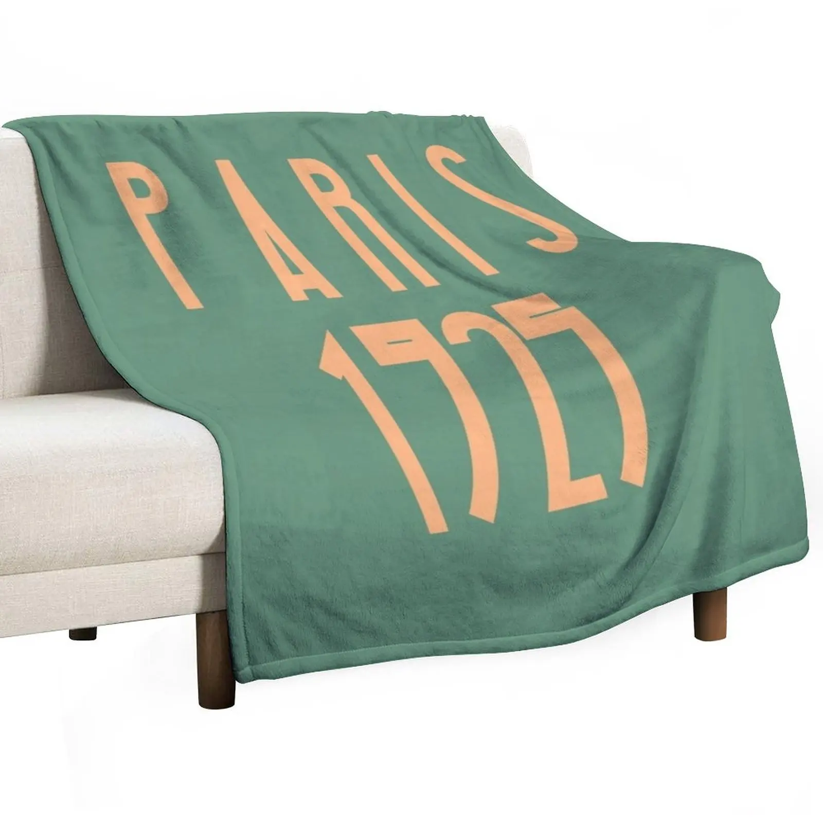 Paris 1925. A tribute to the Art Deco Exhibition. In Deco Font and Colours: Green and Gold. Great for the Art His Throw Blanket