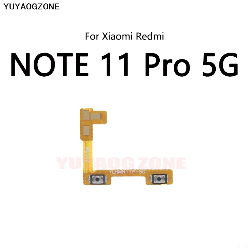 Power Button Switch Volume Mute Button On / Off Flex Cable For Xiaomi Redmi NOTE 11 Pro 4G 5G 11E 11S 11T