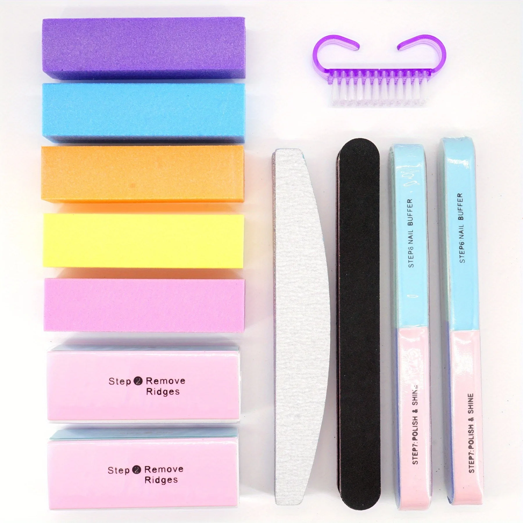 Buffer per lima per nail art per smalto gel Levigatura per unghie colorata Blocco molatura Strumento per nail art Pedicure Manicure