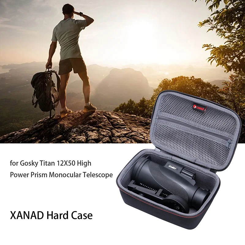 XANAD EVA Hard Case for Gosky 12X55 or Titan 12X50 or Pankoo 40X60 High Power Prism Monocular Telescope Storage Bag