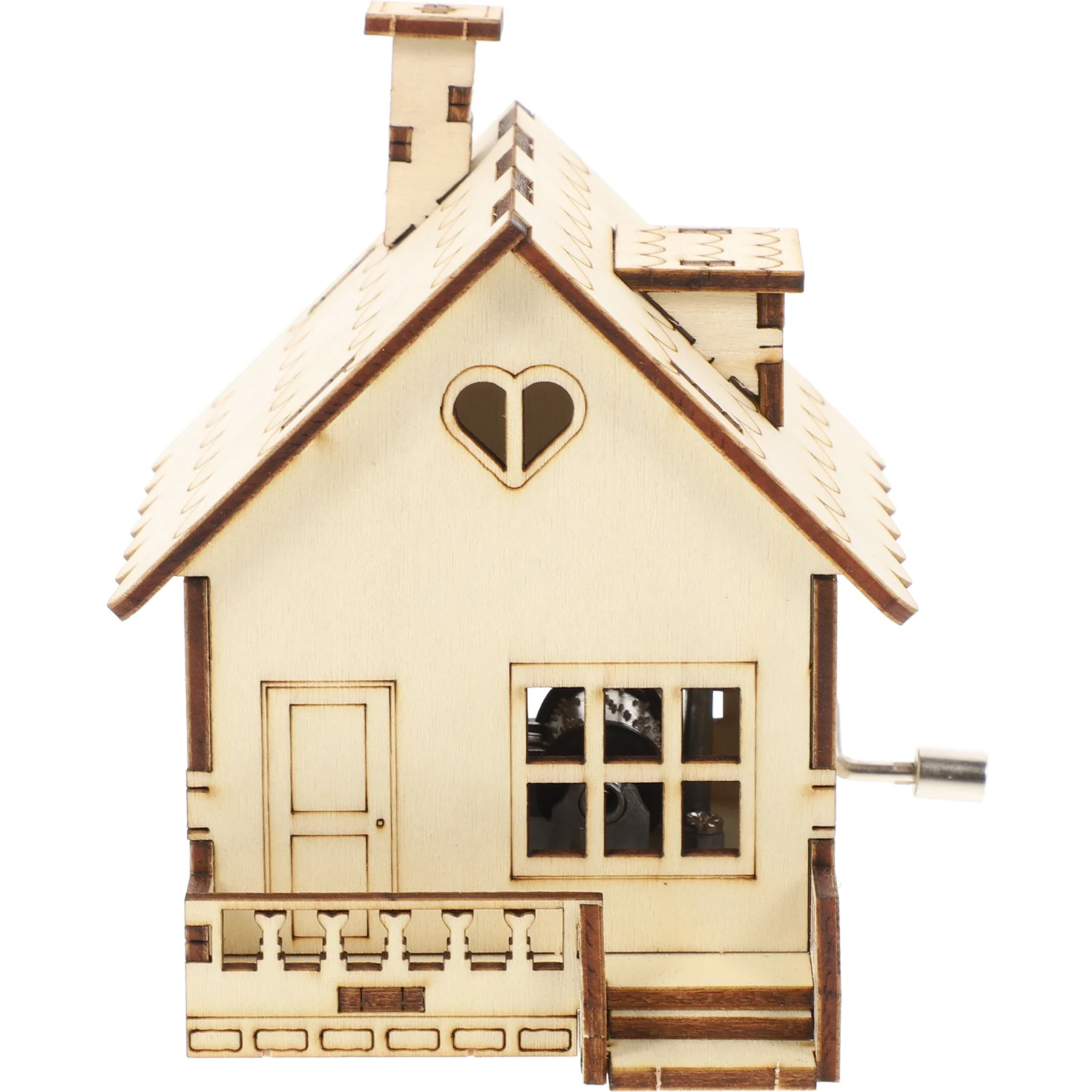 

Деревянная музыкальная шкатулка в форме дома, сборка своими руками, декоративная музыкальная шкатулка для малышей для домашнего офиса, подарок на свадьбу