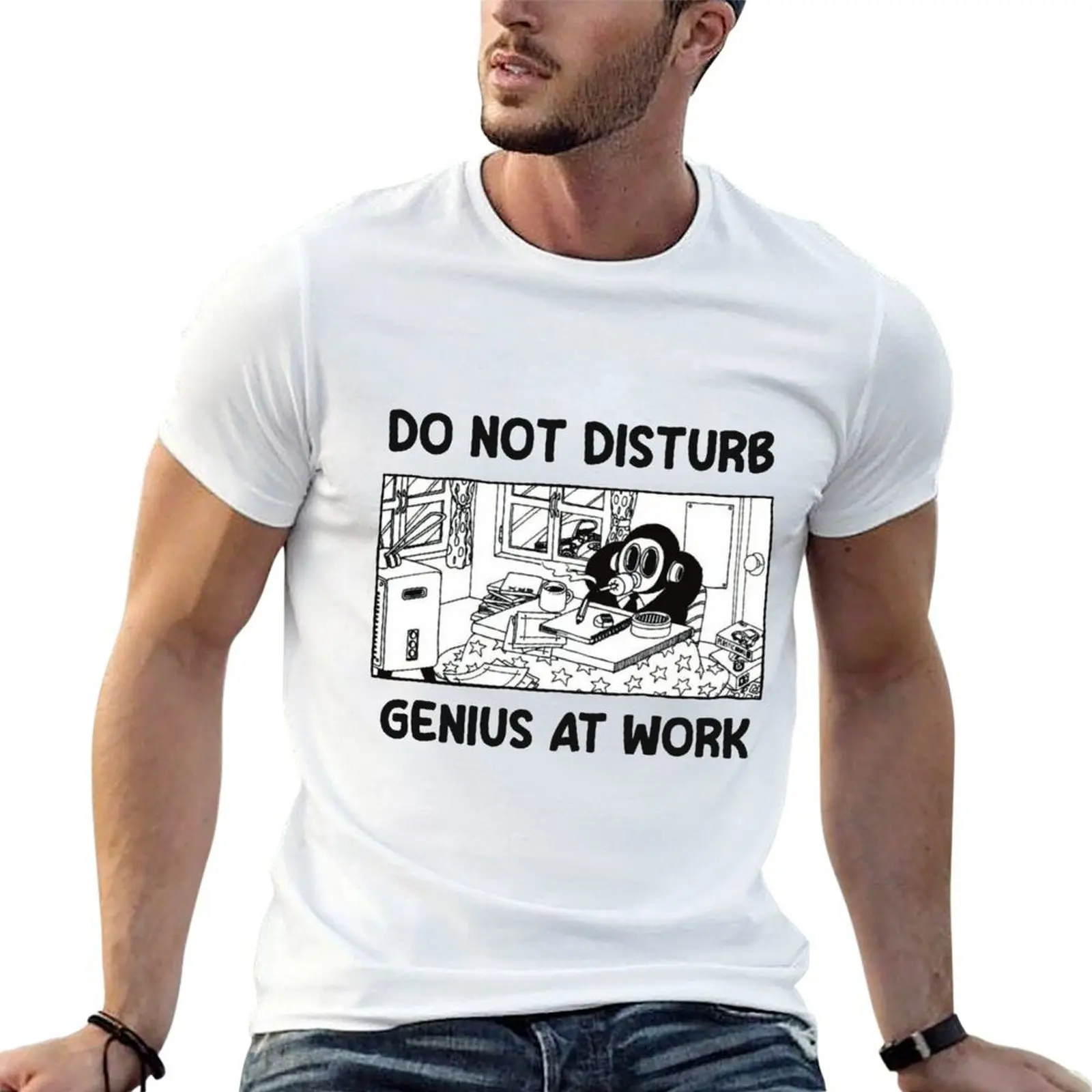 Toriyama Bot working RIP. DO NOT DISTURB, GENIUS AT WORK T-Shirt funny gifts korean fashion t shirts for men