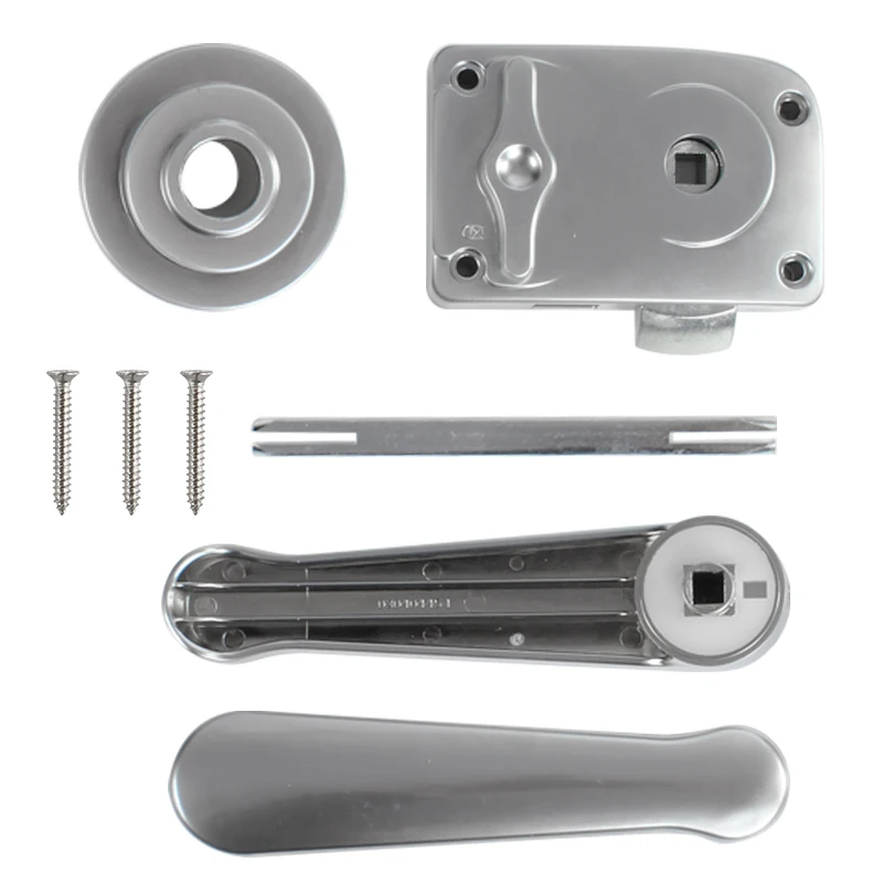 Fechadura de porta de motorhome, 19mm, com fechadura, liga de zinco prateada, banheiro, porta de banheiro, para trailer, viagem, trailer, motorhome, banheiro