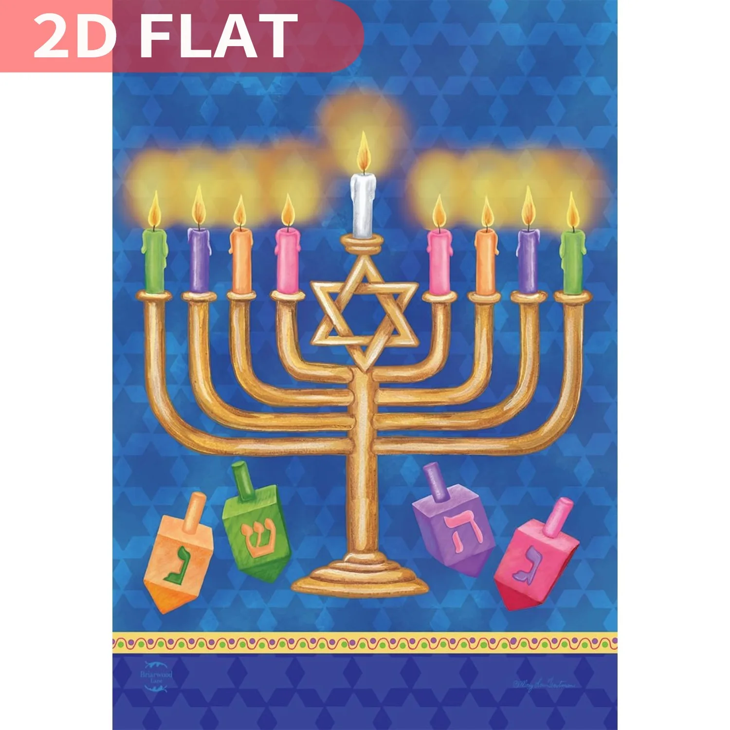 1pc Happy Hanukkah Menorah Garden Flag, 12x18 Inch, Polyester Hanukkah Decor with Menorah