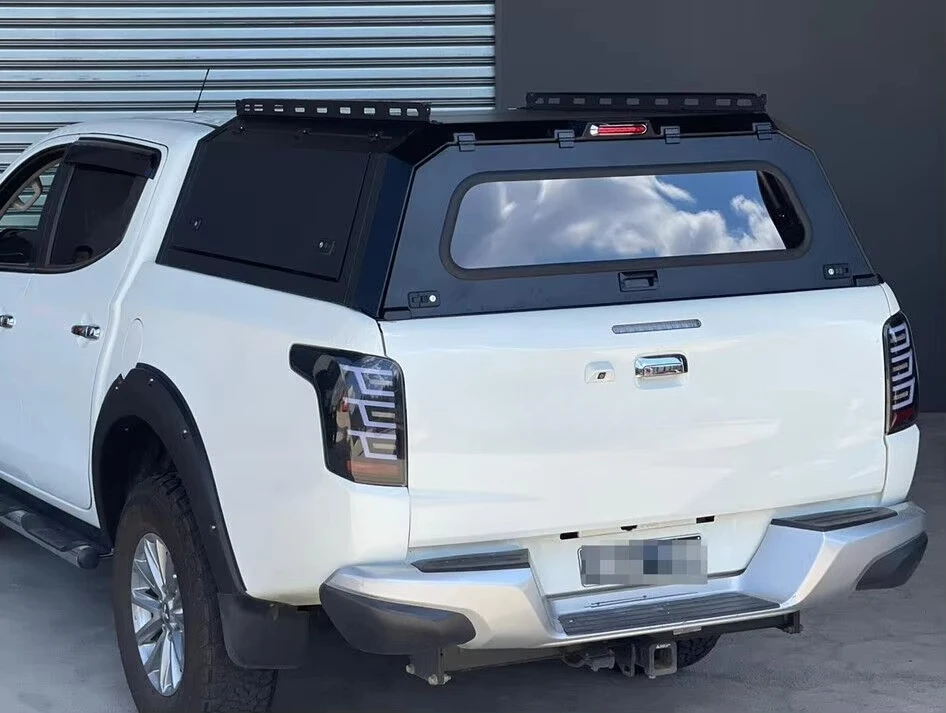 Heavy Duty Truck Bed Topper for Maverick / Triton / L200 / Ford, Waterproof Pickup Canopy with Rear Window and Secure Lock