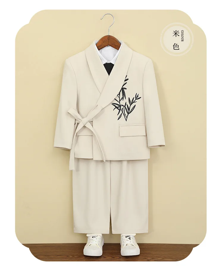 Anzug-Set für Jungen A5055, Kinderkostüm für Bühnenauftritte, Partys, Laufstegshows, Blazer für Blumenjungen, formelles Outfit für Geburtstagsfeiern – Detail 13