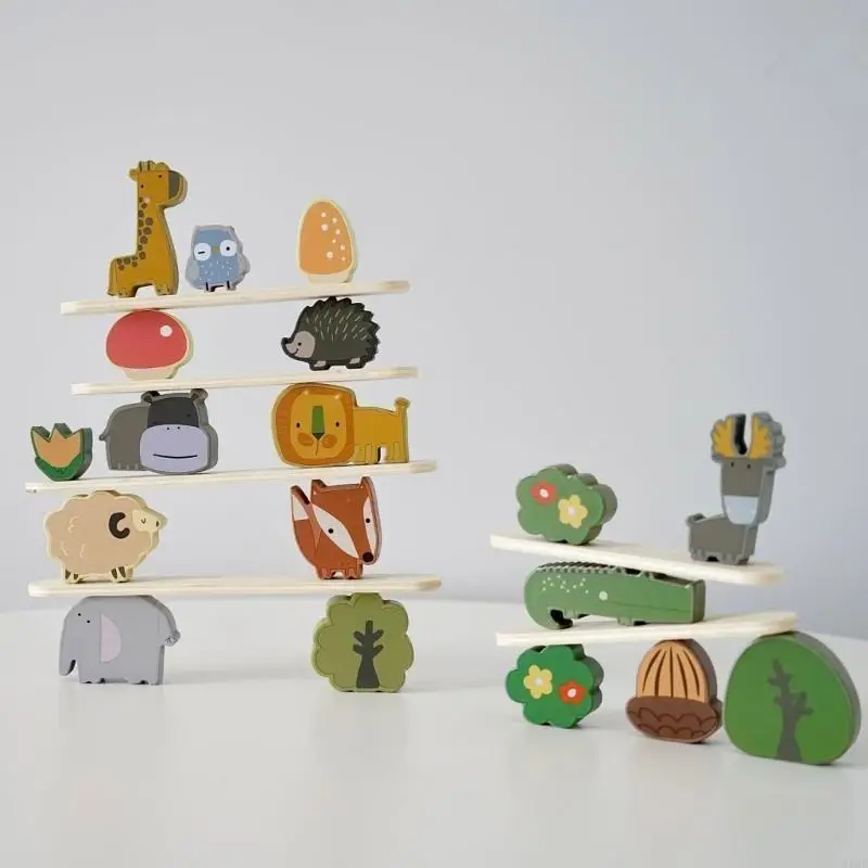 لعبة التراص التعليمية F62D لعبة تكديس مناسبة للسن 18 شهرًا+ الأطفال القدامى الأهرامات الموازنة