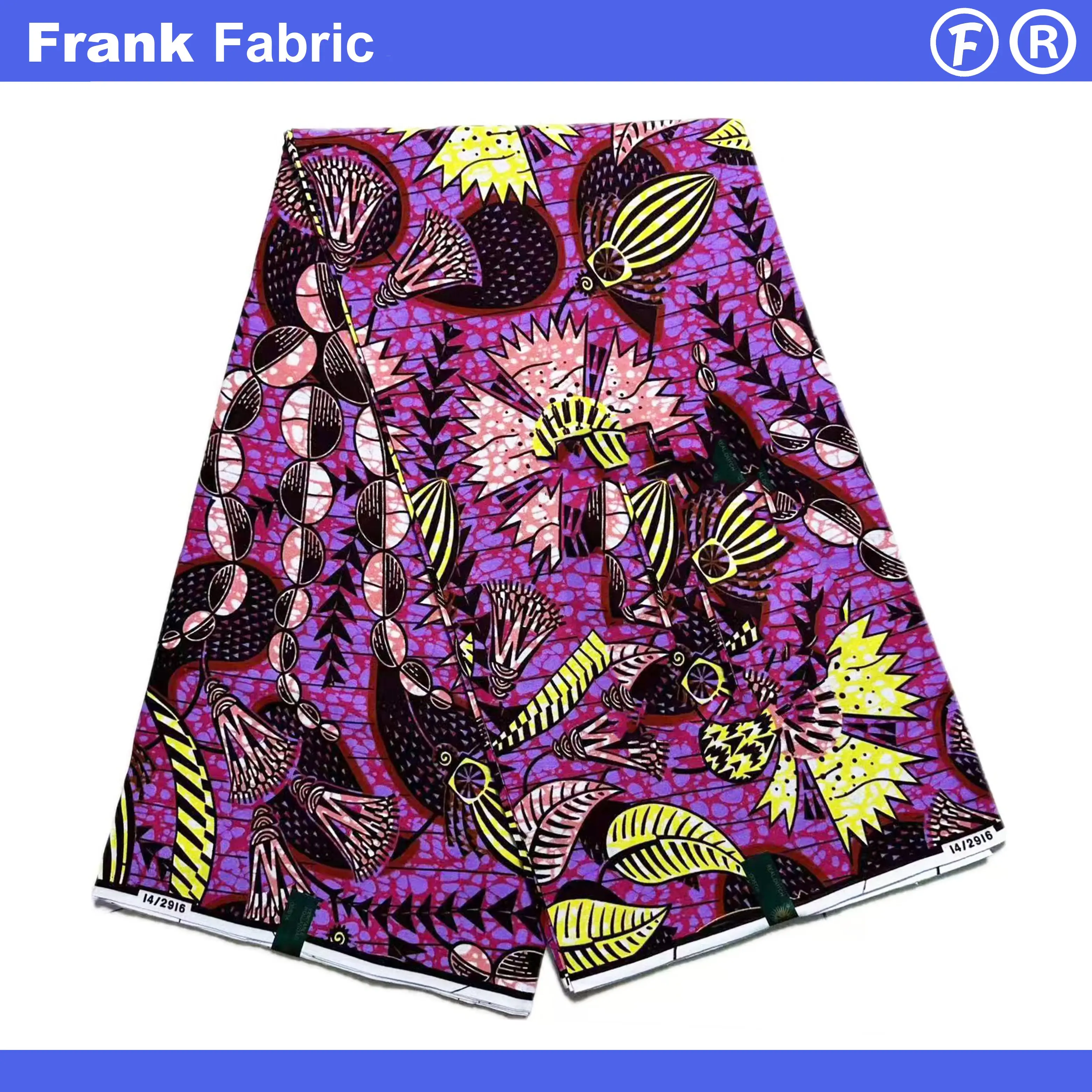 

100 хлопчатобумажных тканей Анкара Hollandais Batik для платья оптом, голландская ткань с африканским восковым принтом, 6 ярдов, ширина 45 дюймов FF2507.061