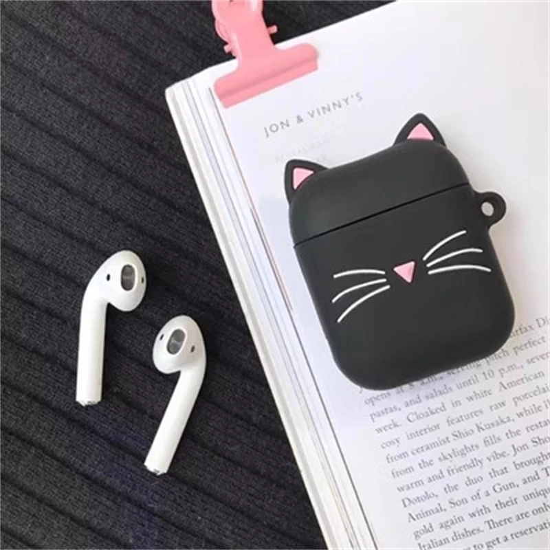 Disney Cute Pet Black Cat Earphone Case For Apple Airpods 1 2 3 Cover Pro Silicone Wireless Bluetooth Charging Box Headset Shell