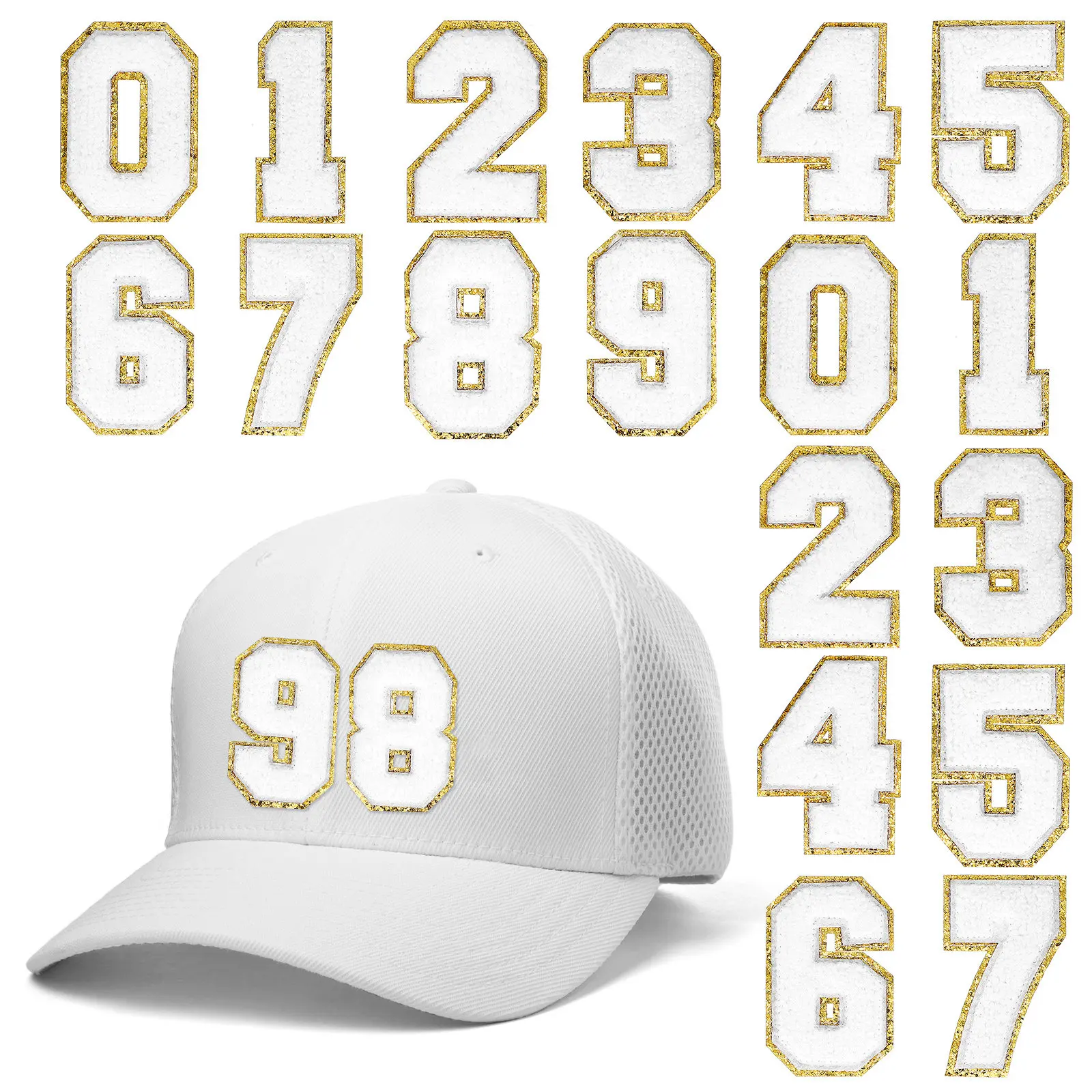 

20 шт. термоклеевых нашивок-номеров, большие вышитые аппликации для ремонта и декора одежды, курток, джинсов