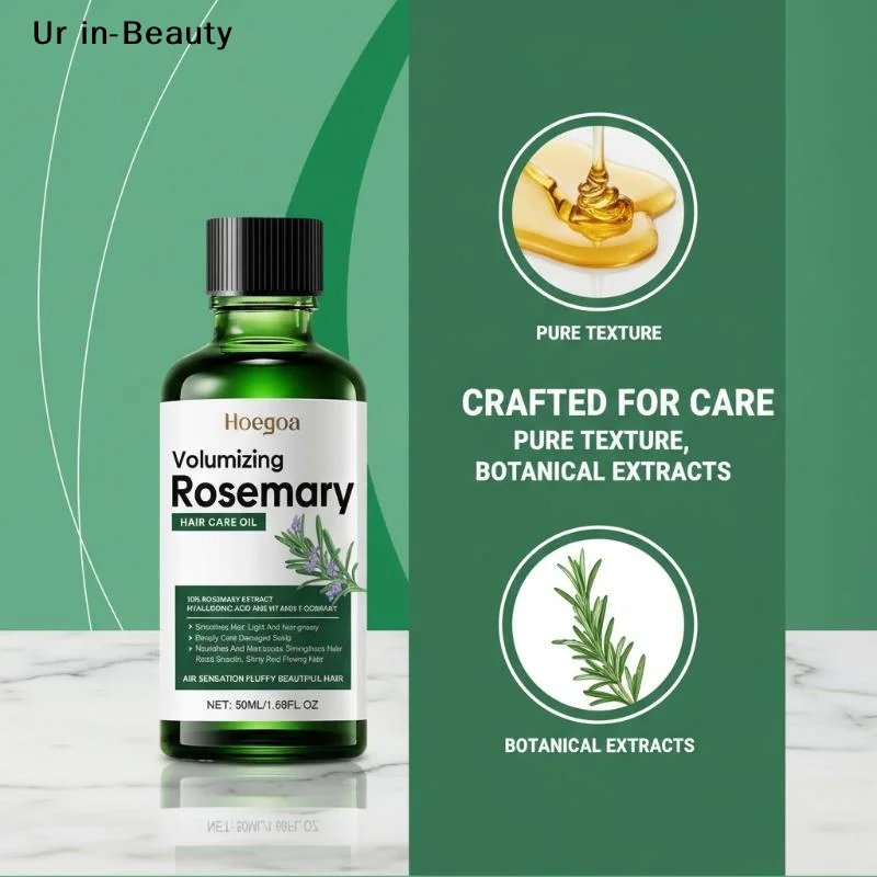 

Rosemary Oil Hair Treatment with Castor Seed Oil For Dry Damaged Hair Deep Nourishing Repair Frizz Control Scalp Care Shine
