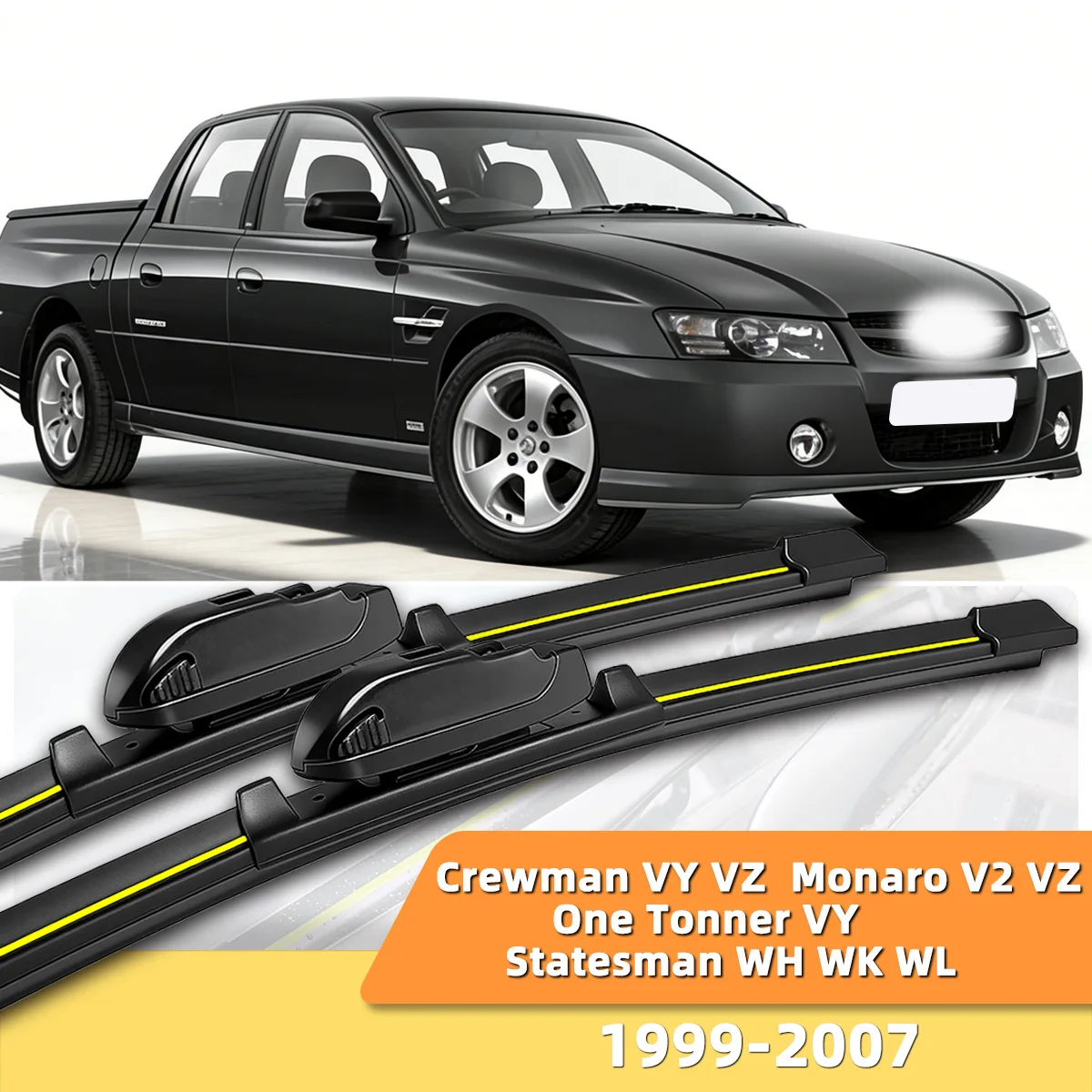 2 Stück Auto-Scheibenwischer passend für Holden Crewman VY VZ Monaro V2 VZ One Tonner VY Statesman WH WK WL Wischerblätter 1999-2007