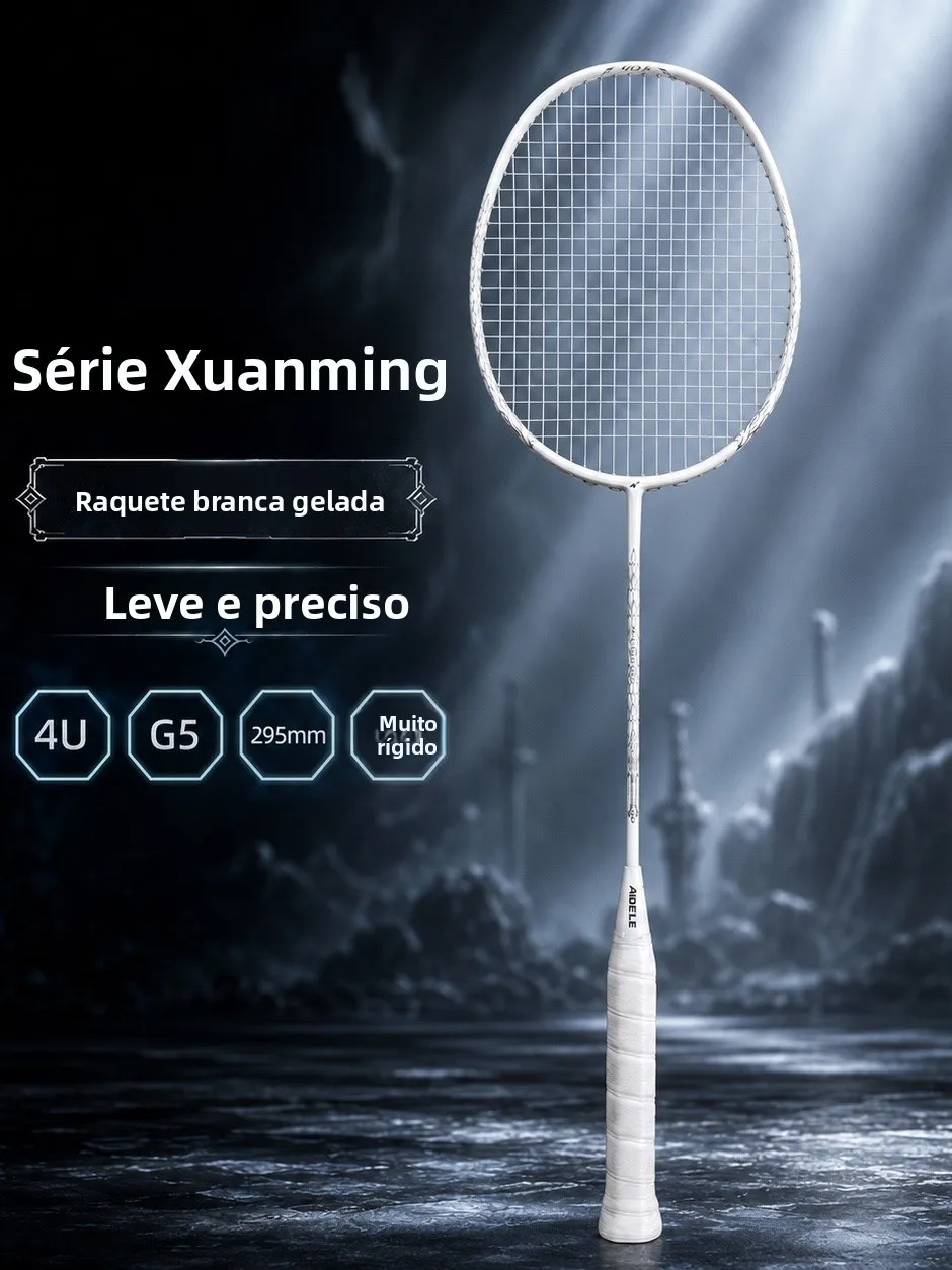 racchetta-da-badminton-adler-full-carbon-4u-per-giocatori-intermedi-backcourt-heavy-kill-allenamento-amatoriale-rigidita-media-smasher