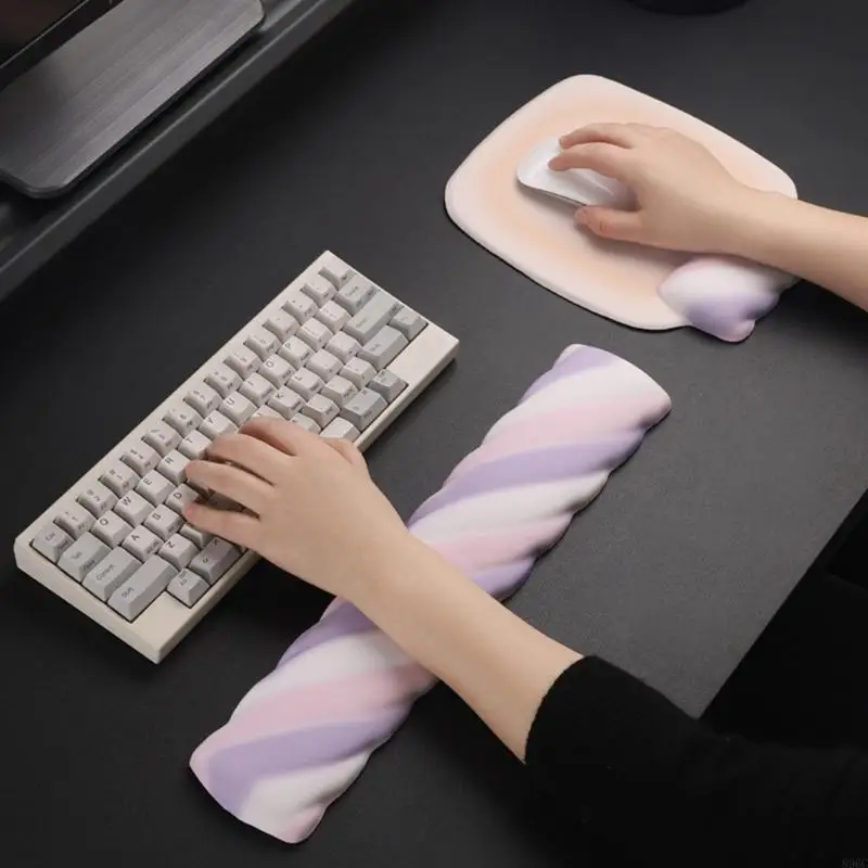 

Silicone Mouse Pad with Wrist Cushion Breathable Ergonomic Computer Mouse Pad Wrist Rest Pad for Computer Laptop 896C