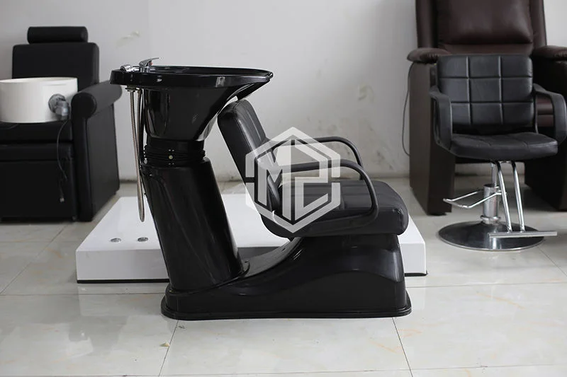 Zhongsibo Foshan Factory Modern Black Hair Salon Shampoo Sink With Chair 3