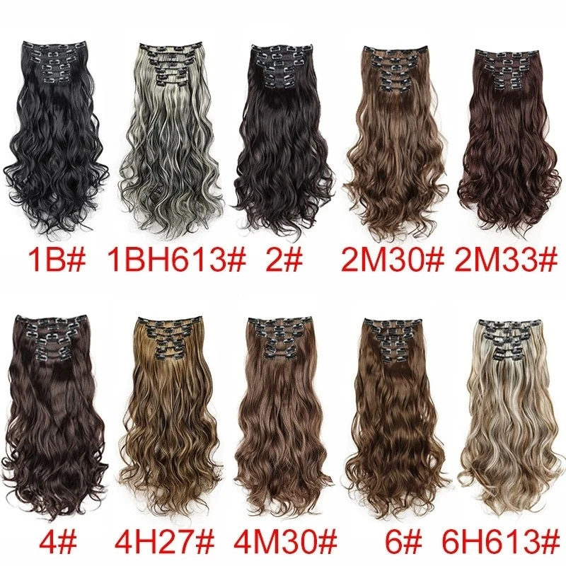 Picture 5: 6-piece set of synthetic long curly extensions Clip In Hair
