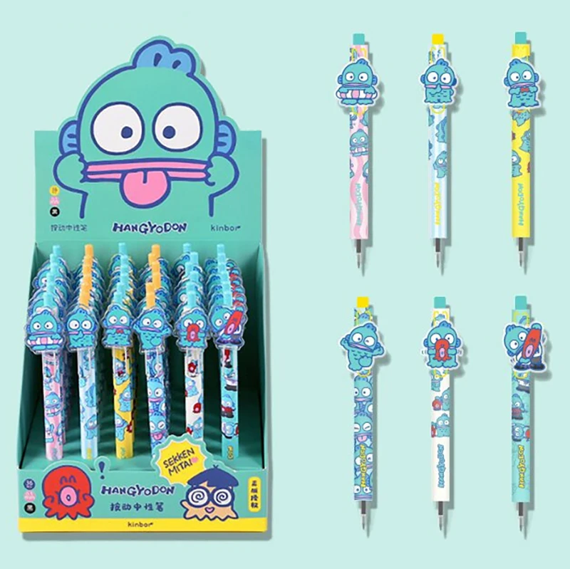 Imagem -03 - Sanrio Hangyodon Desenhos Animados Gel Pen Estudante Escrevendo Pen Assinatura do Escritório Caneta Neutra Material Escolar Artigos de Papelaria Atacado Pcs 36pcs