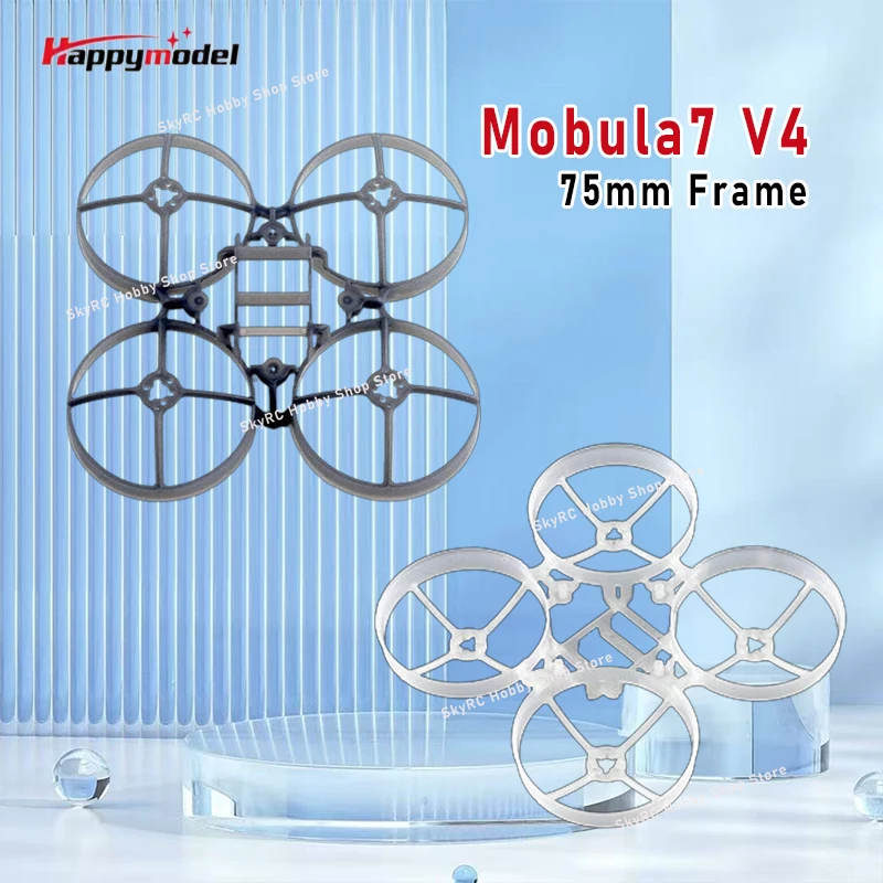 HappyModel Mobula7 V4 Moblite7 75mm Frame KIT Upgraded Brushless Tinywhoop Frame for RC FPV Freestyle Racing Model Spare Parts
