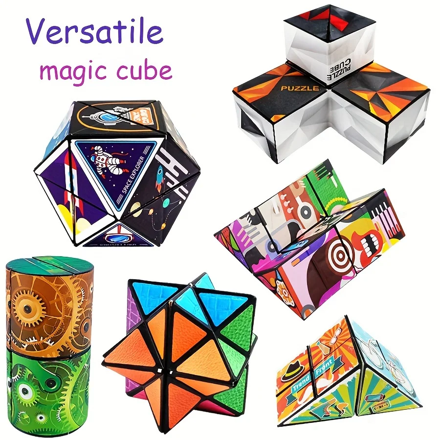 

Infinity Magic Cube 3D Hexagon Puzzle, ABS Flip Sensory Toy, Space Geometry Brain Training Stress Relief Gift for Kids